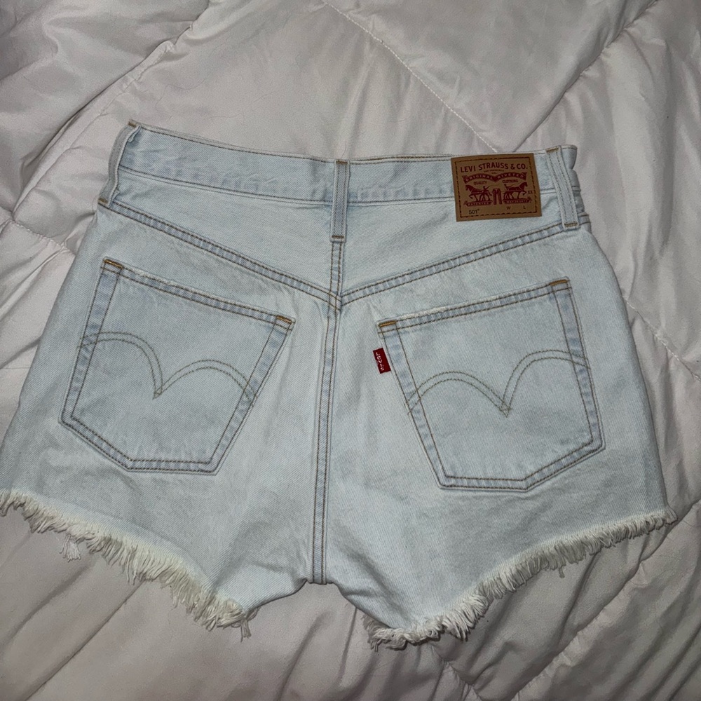 Levi's Women's Faded Blue Jean Shorts